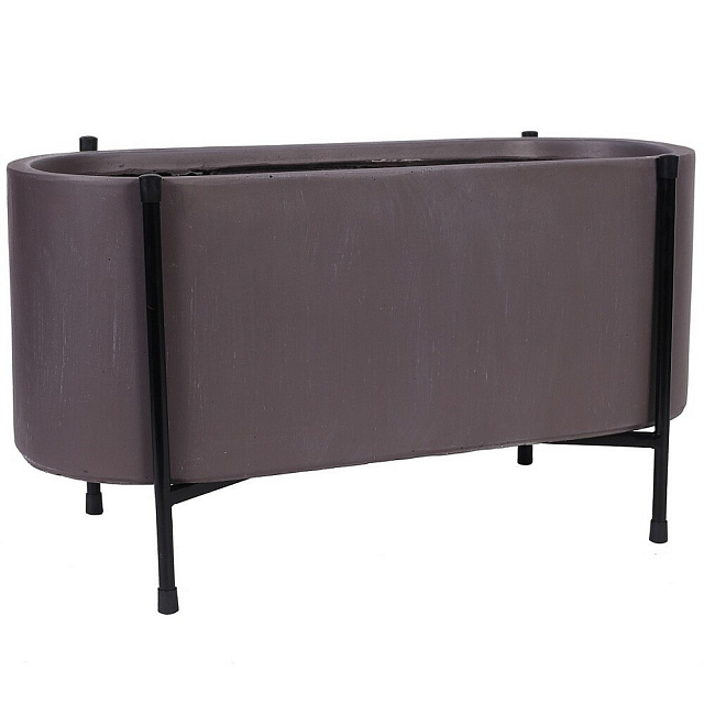 Кашпо Idealist Lite Таун Куб напольное с подставкой 58 Цвет: кофе 