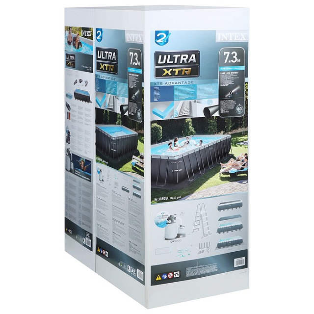 Бассейн каркасный Intex Ultra XTR Frame 732 х 366 х 132 (комбинированный фильтр) для серфинга