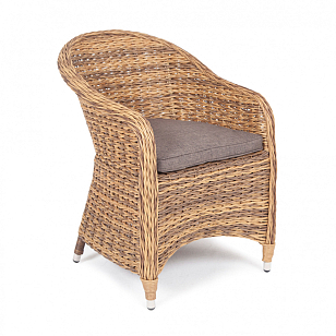 Кресло 4SIS Равенна (гиацинт) Цвет: соломенный для дачи Кресло 4SIS Равенна (гиацинт) Цвет: соломенный, садовая мебель