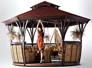 Беседка LEDA Грация XL (сизаль), уличное оборудование