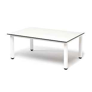 Столик журнальный 4SIS Канны 95 х 60 х 40, каркас светло-серый (RAL 7035), столешница молочная, садовая мебель