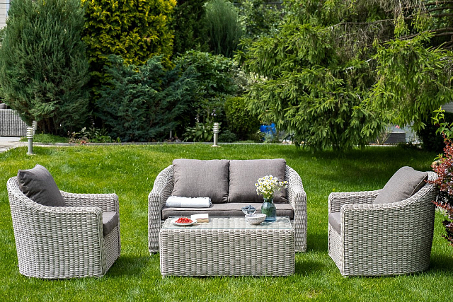 Лаунж зона 4SIS Кон Панна, цвет бежевый 