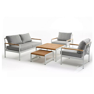 Диванная группа из алюминия Joygarden Maya M Цвет: белый, садовая мебель