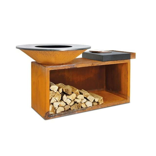 Дровяной гриль-очаг OFYR остров 85-100 с керамикой