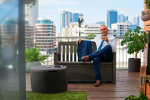 Стол-сундук Keter Circa Rattan 140 л 