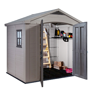 Пластиковый сарай Keter Factor 8x6 для сада и загородного дома Пластиковый сарай Keter Factor 8x6, уличное оборудование
