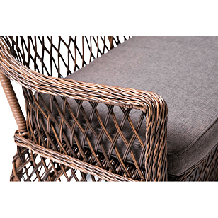 Лаунж-зона 4SIS Асти на 4 персоны, цвет коричневый, садовая мебель