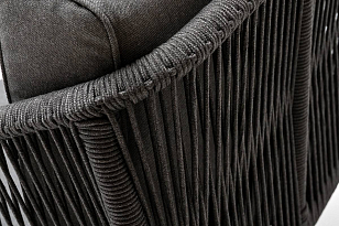 Лаунж-зона модульная угловая 4SIS Канны из роупа, цвет темно-серый для дачи Лаунж-зона модульная угловая 4SIS Канны из роупа, цвет темно-серый, садовая мебель