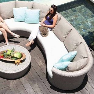 Диван левый Skyline Design FLORENCE с подушками для дачи Диван левый Skyline Design FLORENCE с подушками, садовая мебель