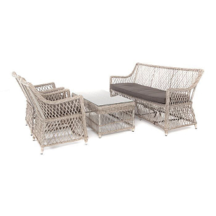 Лаунж-зона 4SIS Асти на 4 персоны, цвет бежевый, садовая мебель