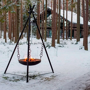 Чугунная чаша на треноге Concretika Iron X100, уличное оборудование