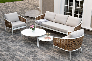 Лаунж-зона 4SIS Тоскана Цвет: соломенный для дачи Лаунж-зона 4SIS Тоскана Цвет: соломенный, садовая мебель