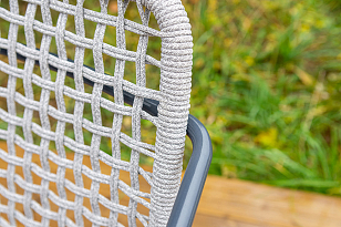 Кофейный комплект Тунис, цвет темно-серый, садовая мебель