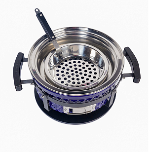 Настольный керамический гриль Diamond Egg Tabletop Grill Цвет: синий для сада