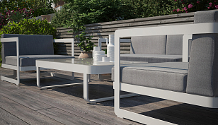Лаунж зона Gardenini Villino White, садовая мебель