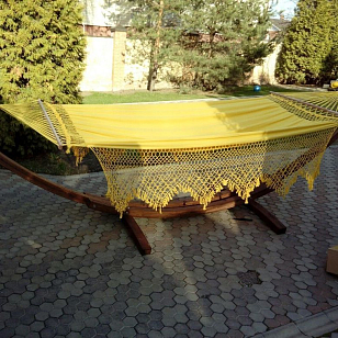 Гамак двухместный Lite Tulip желтый для хобби и пикника