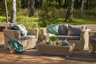 Лаунж зона 4SIS Капучино Сингл, цвет соломенный, садовая мебель