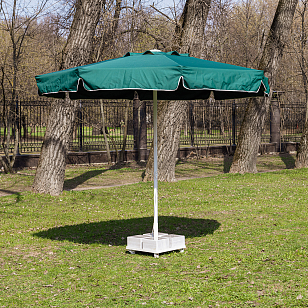 Зонт Lite Mistral 300 круглый с воланом Цвет: темно-зеленый, садовая мебель