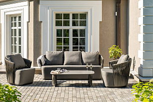 Лаунж зона 4SIS Флоренция Цвет: графит для дачи Лаунж зона 4SIS Флоренция Цвет: графит, садовая мебель