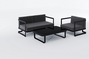 Лаунж зона Gardenini Villino Dark, садовая мебель