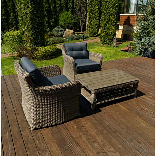 Стол кофейный Lite Venezia 180 коричневый, садовая мебель