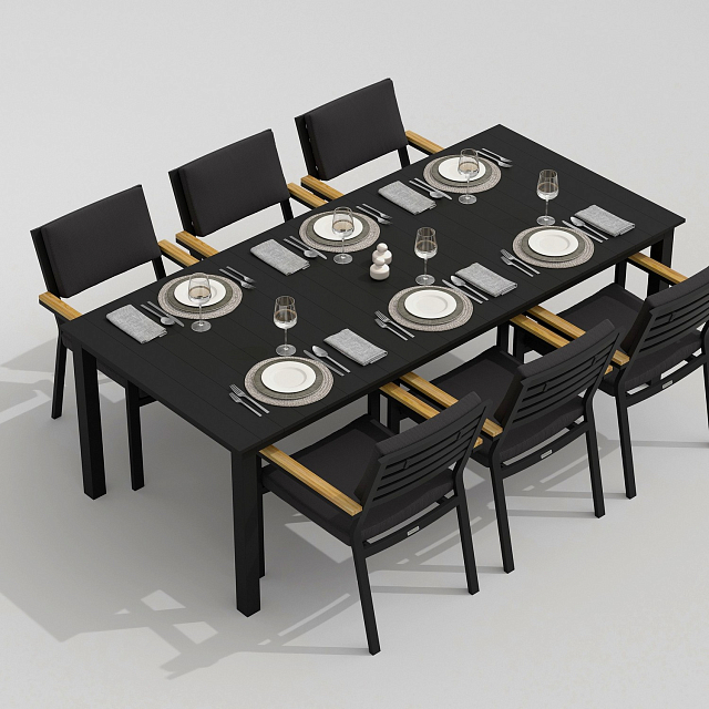 Обеденная группа Ideal Patio Dolla Bonta 220 Цвет: карбон, антрацит 