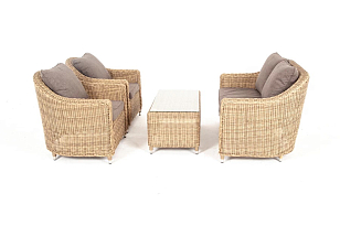 Лаунж зона 4SIS Кон Панна, цвет соломенный, садовая мебель