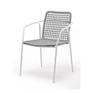Стул 4SIS Тунис из роупа, цвет серый, садовая мебель