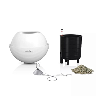 Кашпо с автополивом подвесное Lechuza Bola Color 32 Цвет: бежевый, уличное оборудование