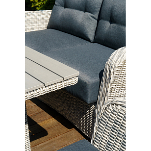 Лаунж зона Lite Venezia (2-местный диван, стол, 2 кресла) Цвет: серый, садовая мебель