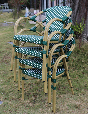 Стул 4SIS Кабри, цвет зелено-белый, садовая мебель