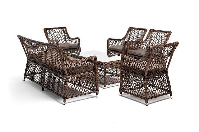 Лаунж-зона 4SIS Асти на 6 персон, цвет коричневый 