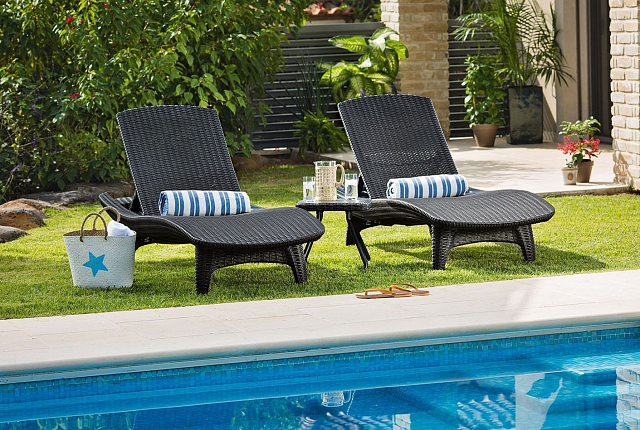 Шезлонг для дачи Keter Pacific серый 