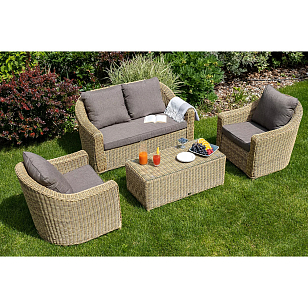 Лаунж зона 4SIS Кон Панна, цвет соломенный, садовая мебель