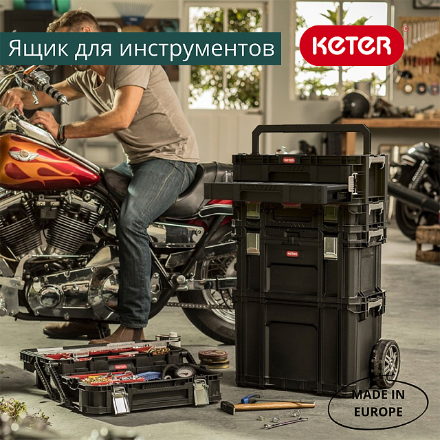 Ящик для инструментов Keter Stack n Roll 2 Drawers 