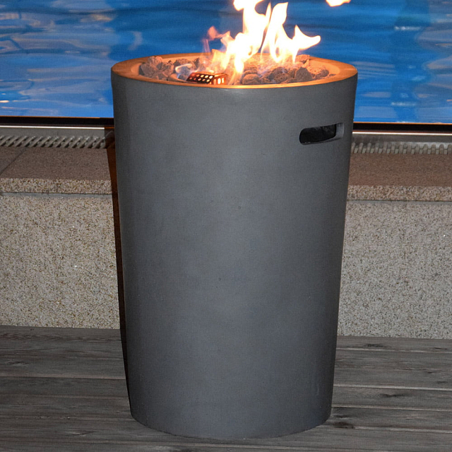 Уличный газовый камин Clifton Compact Round Slate 