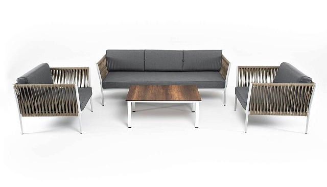 Лаунж-зона 4SIS Касабланка на 5 персон из роупа Цвет: серый 