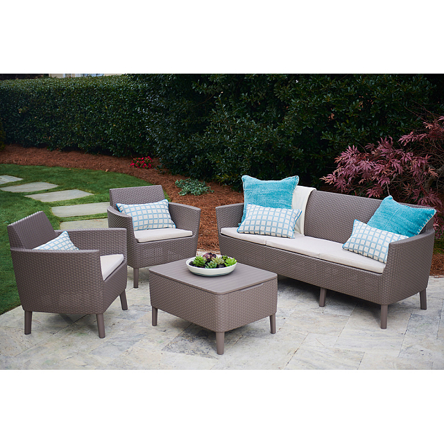 Лаунж зона Keter Salemo 3 seater set капучино 