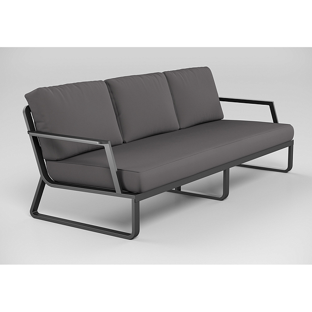 Лаунж зона Gardenini Voglie Long Карбон / Черный 