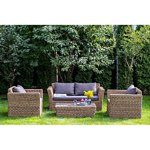 Лаунж-зона 4SIS Капучино Сингл (гиацинт), цвет соломенный для дачи Лаунж-зона 4SIS Капучино Сингл (гиацинт), цвет соломенный, садовая мебель