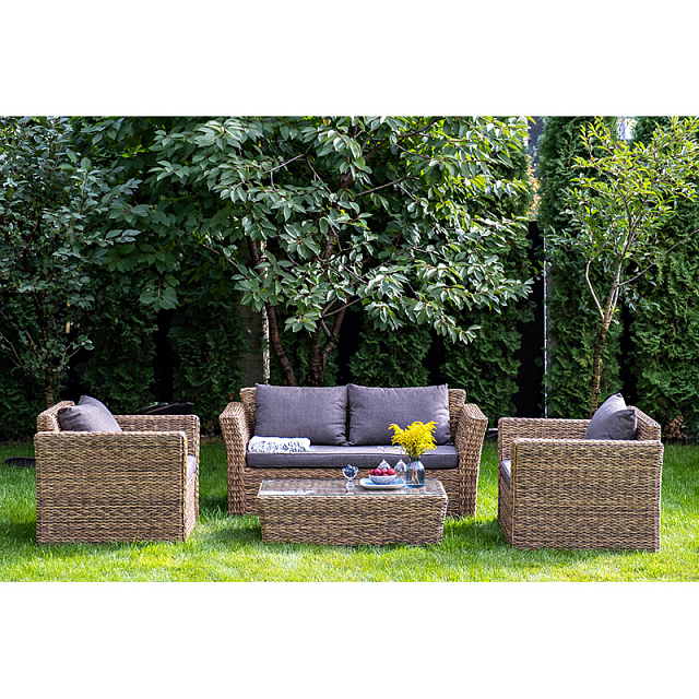 Лаунж-зона 4SIS Капучино Сингл (гиацинт), цвет соломенный 