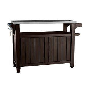 Стол для барбекю Keter Unity XL коричневый для дачи Стол для барбекю Keter Unity XL коричневый, садовая мебель