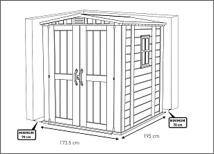 Пластиковый сарай Keter Factor 6x6 для сада и загородного дома Пластиковый сарай Keter Factor 6x6, уличное оборудование