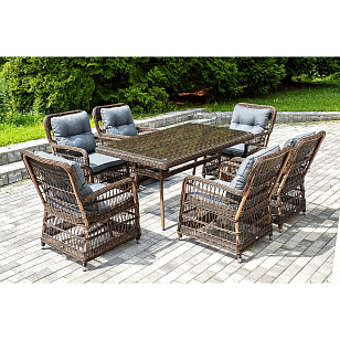 Обеденная группа 4SIS Цесена Цвет: коричневый, садовая мебель