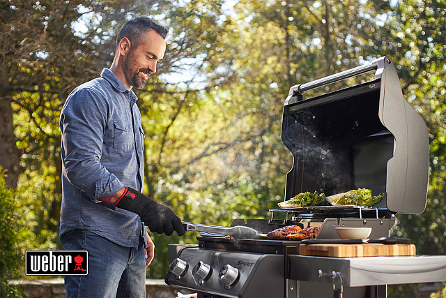 гриль газовый weber spirit e-315 gbs, черный