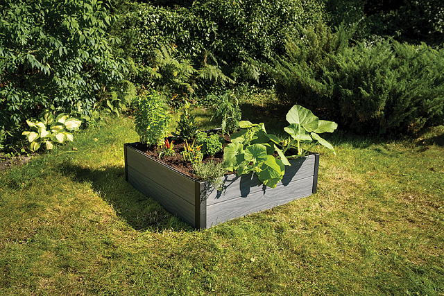 Кашпо-грядка Keter Maple Square Цвет: серый 