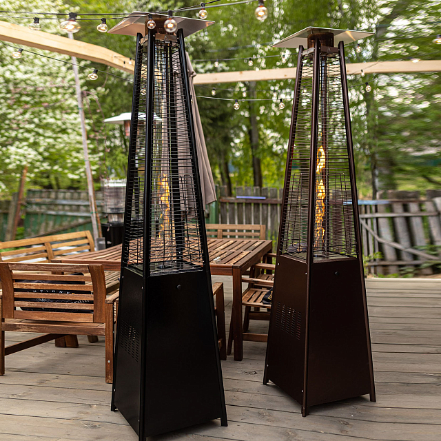 Уличный газовый обогреватель La Hacienda P1 All black 