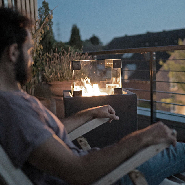 Уличный газовый камин Clifton Compact Square Grey 