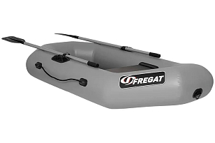 Лодка ПВХ Фрегат М-1 200 см с веслами серая для отдыха за городом Лодка ПВХ Фрегат М-1 200 см с веслами серая для хобби и пикника