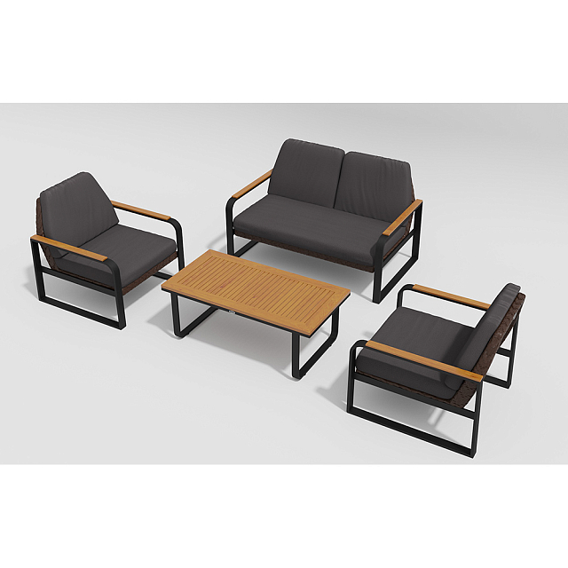 Лаунж зона Gardenini Bella Цвет темно-серый карбон 